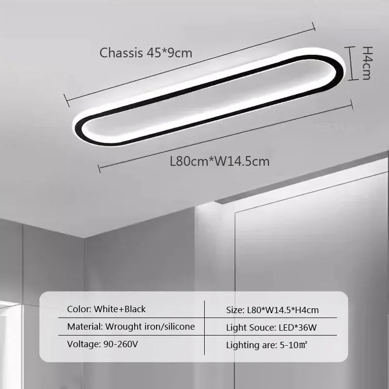 Plafonnier LED moderne en aluminium pour salon et salle à manger, lumière chaude