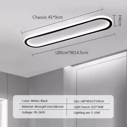 Plafonnier LED moderne en aluminium pour salon et salle à manger, lumière chaude