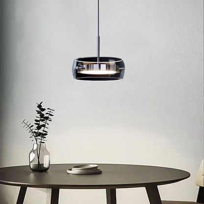 Suspension LED moderne en verre, éclairage intérieur réglable pour salle à manger