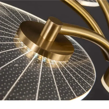 Suspension nordique design lotus en acrylique pour salle à manger et cuisine