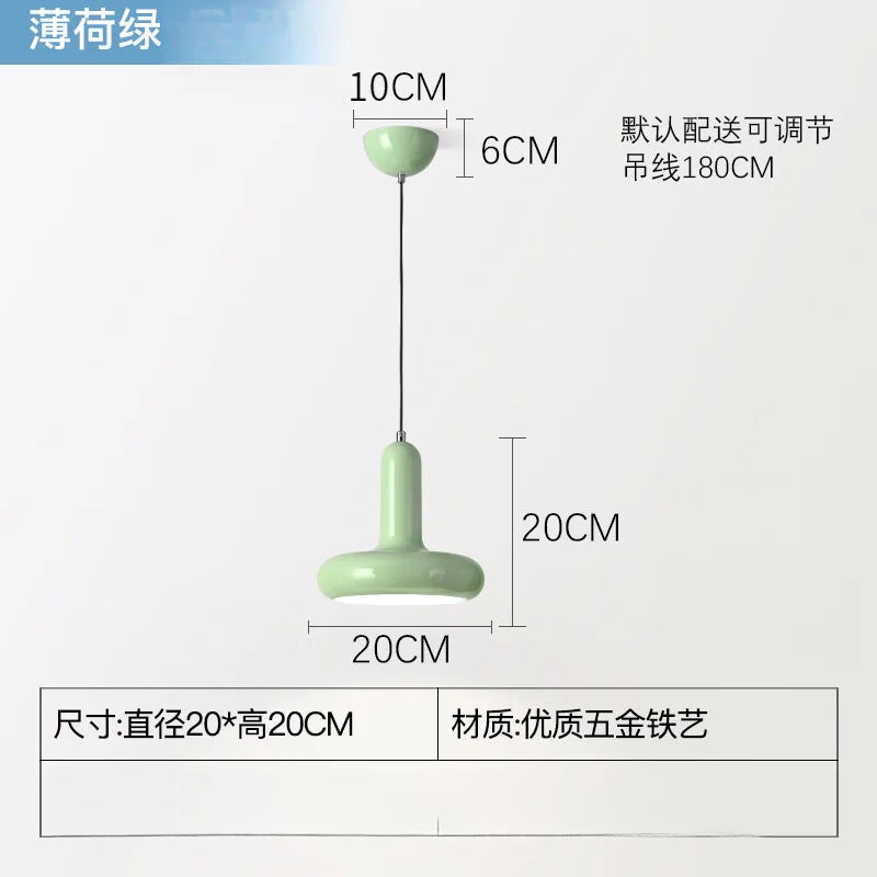 Suspension design danois Macaron en aluminium style Bauhaus moderne