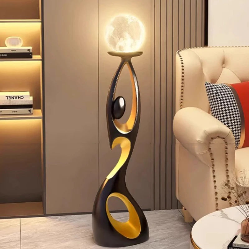 Lampadaire LED contemporain en alliage pour chambre et salon, lumière chaude