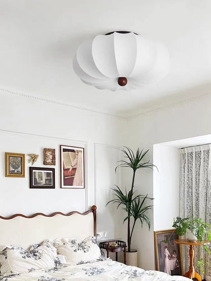 Plafonnier Vintage en Soie Style Japonais Wabi Sabi, Lumière Chaude pour Chambre et Salle à Manger