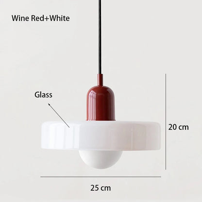 Suspension verre rétro nordique E27 LED lumière chaude pour intérieur