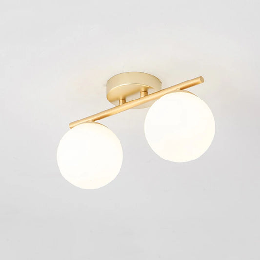 Plafonnier LED G9/E27 en verre blanc laiteux, design moderne et minimaliste