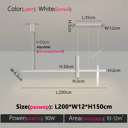 Suspension moderne design créatif en métal pour salle à manger, lumière chaude