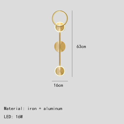 Applique Murale LED Nordique en Aluminium Créatif pour Intérieur Luxe