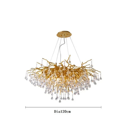 Lustre suspendu en cristal moderne américain pour salon et salle à manger