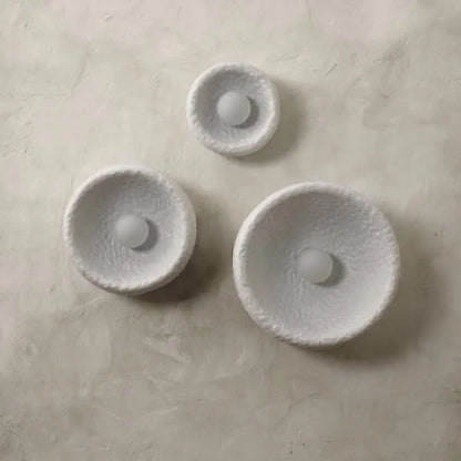 Applique Murale Wabi-Sabi LED en Résine et Verre Dépoli, Ambiance Chaleureuse