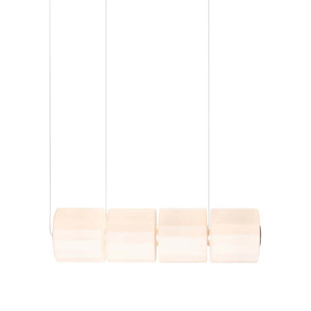 Suspension verre fumé gris design nordique LED pour salon et restaurant