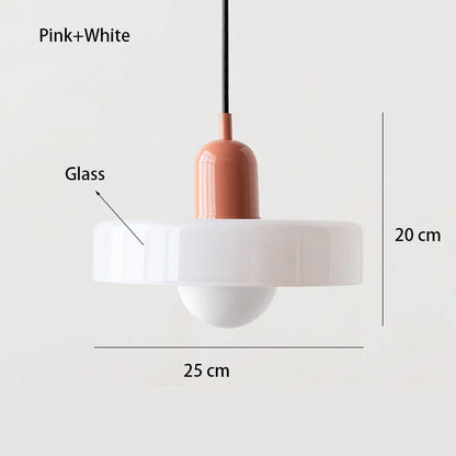 Suspension verre rétro nordique E27 LED lumière chaude pour intérieur