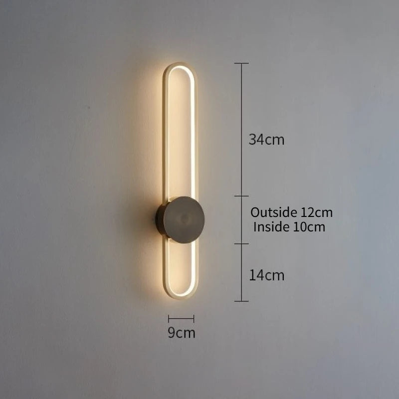 Applique Murale LED Moderne Longue en Aluminium pour Salon et Chambre