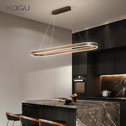 Suspension LED en aluminium au design nordique moderne, lumière chaude ajustable