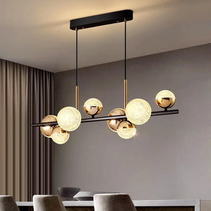 Suspension LED moderne en alliage avec lumière chaude, pour salon et salle à manger