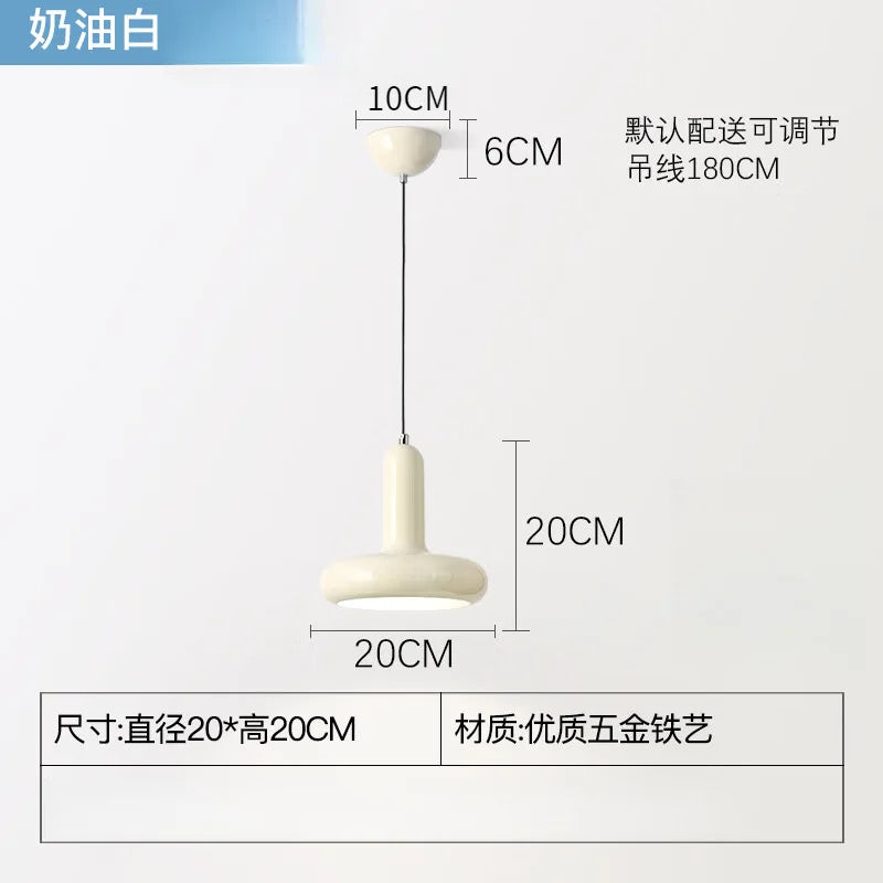 Suspension design danois Macaron en aluminium style Bauhaus moderne