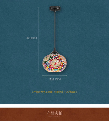 Suspension mosaïque en alliage style bohème pour chambre et salle à manger