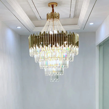 Lustre moderne en cristal de luxe pour salon, éclairage LED suspendu