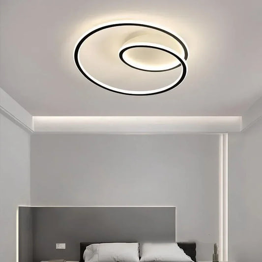 Plafonnier LED Moderne en Aluminium et Acrylique, Luminaire Décoratif pour Salon et Bureau