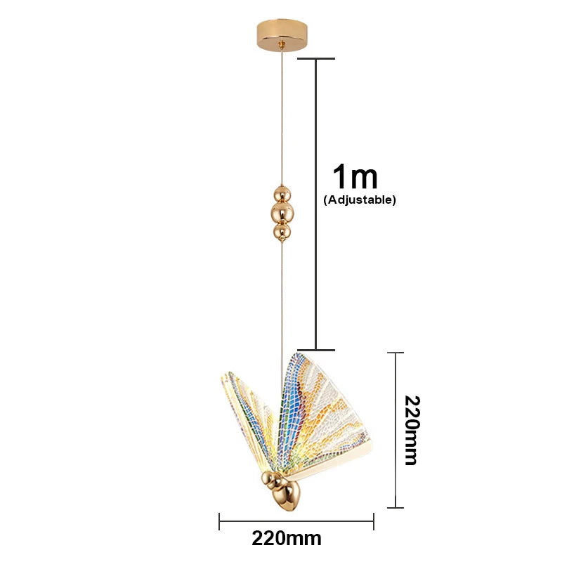 Applique Murale LED Papillon Design Nordique Moderne en Aluminium pour Intérieur