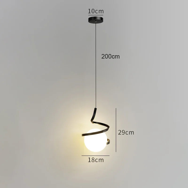 Suspension LED Nordique en Métal, Luminaire Moderne pour Salon et Chambre