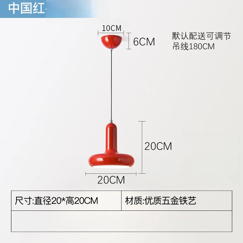 Suspension design danois Macaron en aluminium style Bauhaus moderne