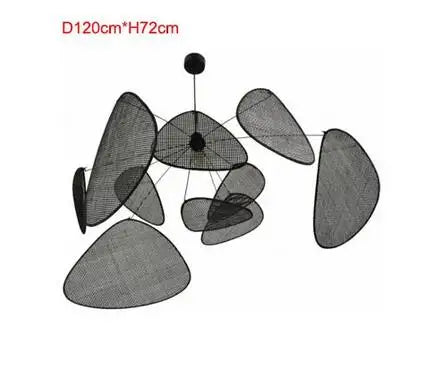 Suspension lustre en rotin et bambou E27 design créatif pour cuisine