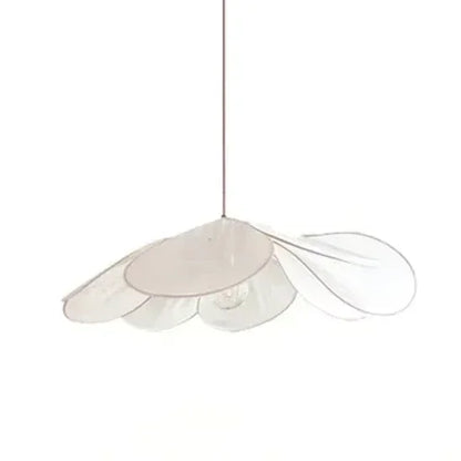 Suspension LED fleur en tissu coloré pour salon et salle à manger, lumière chaleureuse