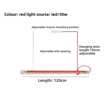 Suspension LED moderne en métal noir, design minimaliste pour cuisine et restaurant