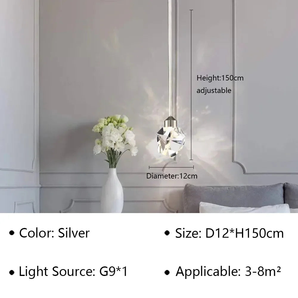 Suspension LED moderne en acrylique pour salon et salle à manger