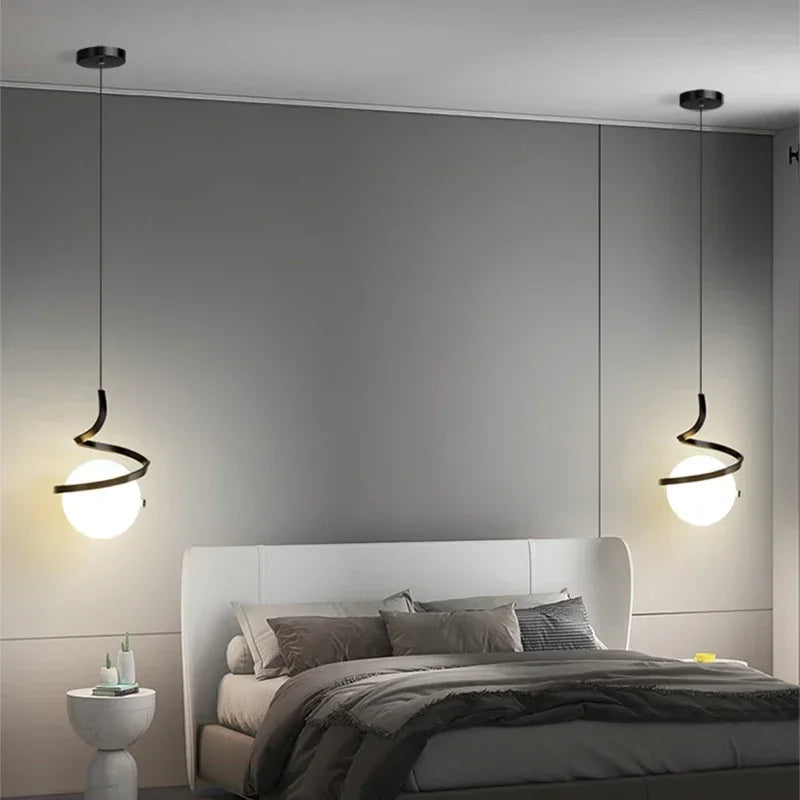 Suspension LED Nordique en Métal, Luminaire Moderne pour Salon et Chambre