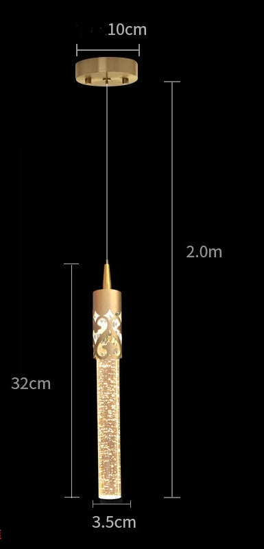 Suspension LED moderne en cristal noir et or pour salon et salle à manger