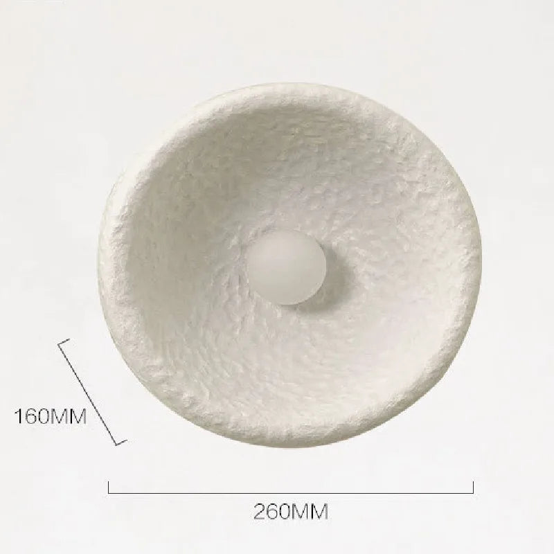 Applique Murale Wabi-Sabi LED en Résine et Verre Dépoli, Ambiance Chaleureuse