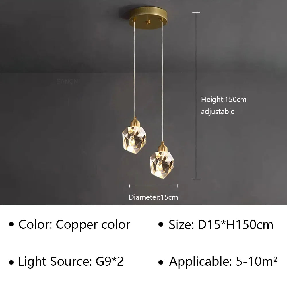 Suspension LED moderne en acrylique pour salon et salle à manger