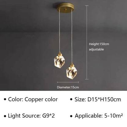 Suspension LED moderne en acrylique pour salon et salle à manger