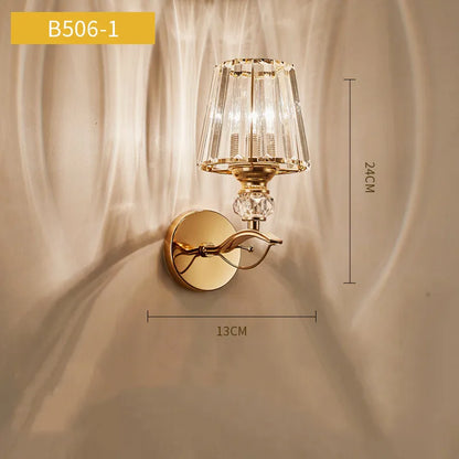 Applique Murale LED Moderne en Cristal avec Abat-jour pour Intérieur Cosy