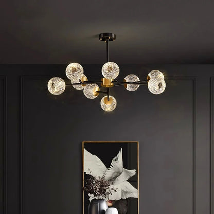 Suspension Plafonnier Nordique en Acrylique, Lumière Chaude pour Salon et Salle à Manger