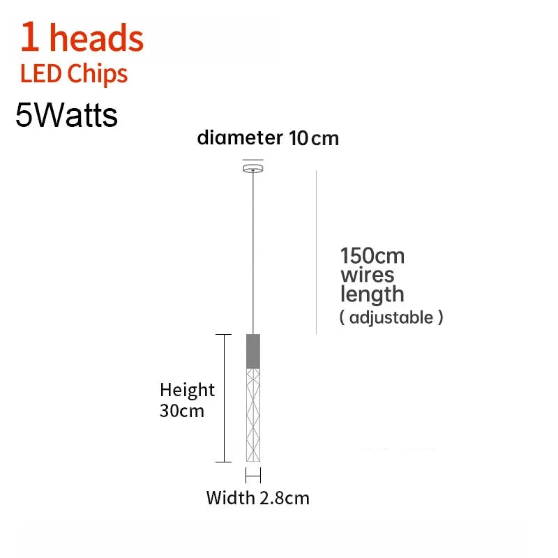 Suspension LED moderne spirale en cristal pour salon et duplex