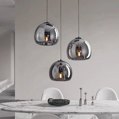 Suspension moderne en verre pour salon et salle à manger, éclairage intérieur chaleureux