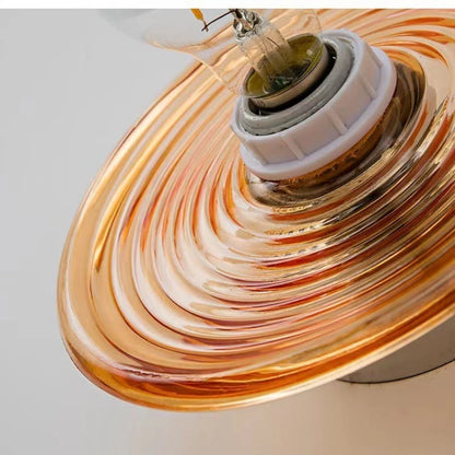 Applique Murale LED Nordique en Verre Ondulé pour Ambiance Cosy