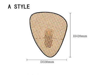 Suspension lustre en rotin et bambou E27 design créatif pour cuisine