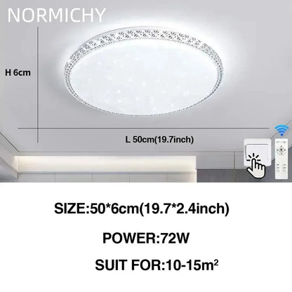 Plafonnier LED moderne design diamant blanc lumière chaude pour salon et chambre