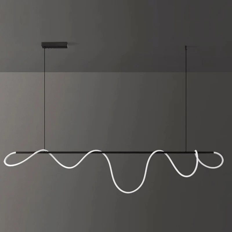 Suspension nordique en ferronnerie pour salle à manger, lumière chaude