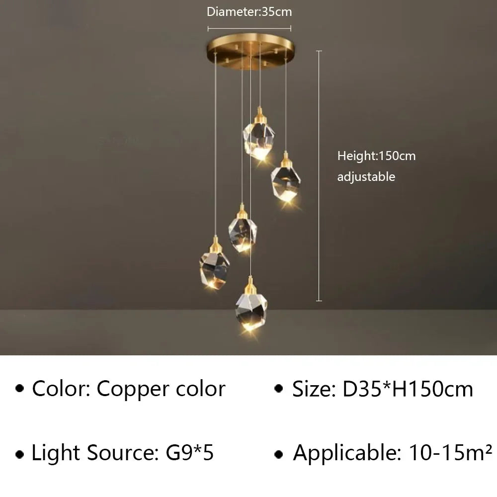 Suspension LED moderne en acrylique pour salon et salle à manger