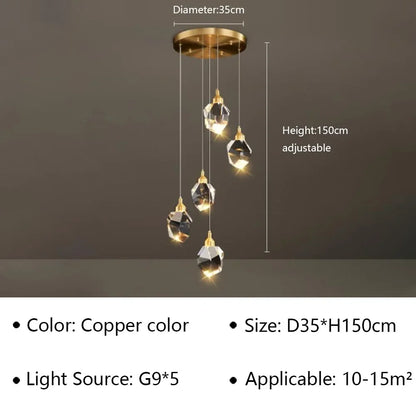 Suspension LED moderne en acrylique pour salon et salle à manger