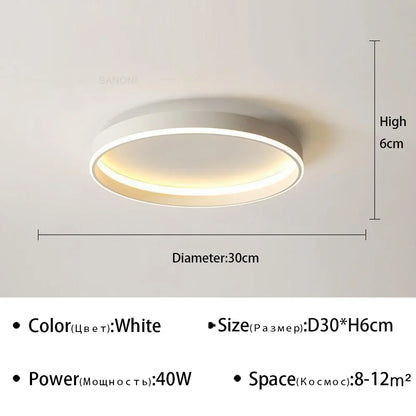 Plafonnier LED moderne en aluminium pour intérieur design élégant