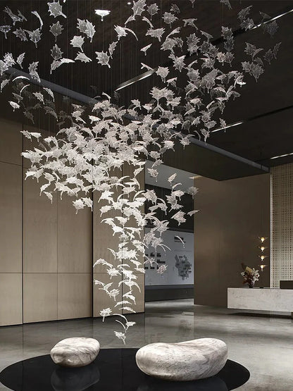 Lustre suspendu en cristal moderne pour salon, salle à manger et hôtel