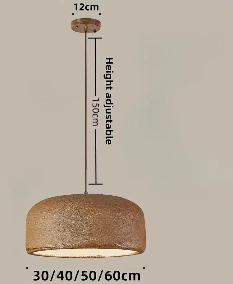 Suspension LED E27 Wabi Sabi minimaliste pour bar et restaurant