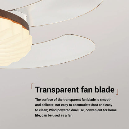 Plafonnier ventilateur rétro noyer 42" silencieux et rétractable avec télécommande