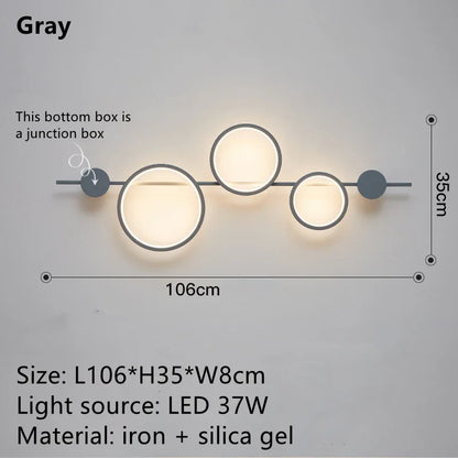 Applique Murale Design Nordique en Métal avec Lumières LED pour Salon et Escalier