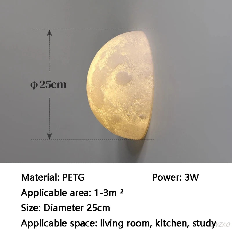 Applique Murale Demi-Lune Bauhaus en PETG, Éclairage Intérieur Moderne
